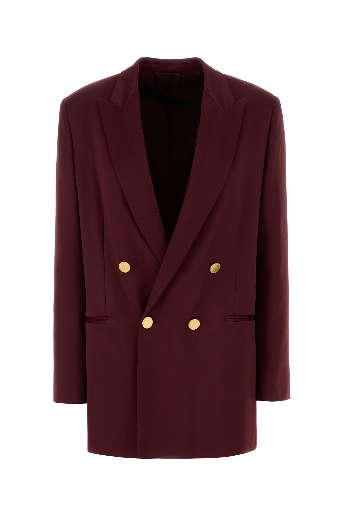 ALBERTA FERRETTI Giacca in raso porpora