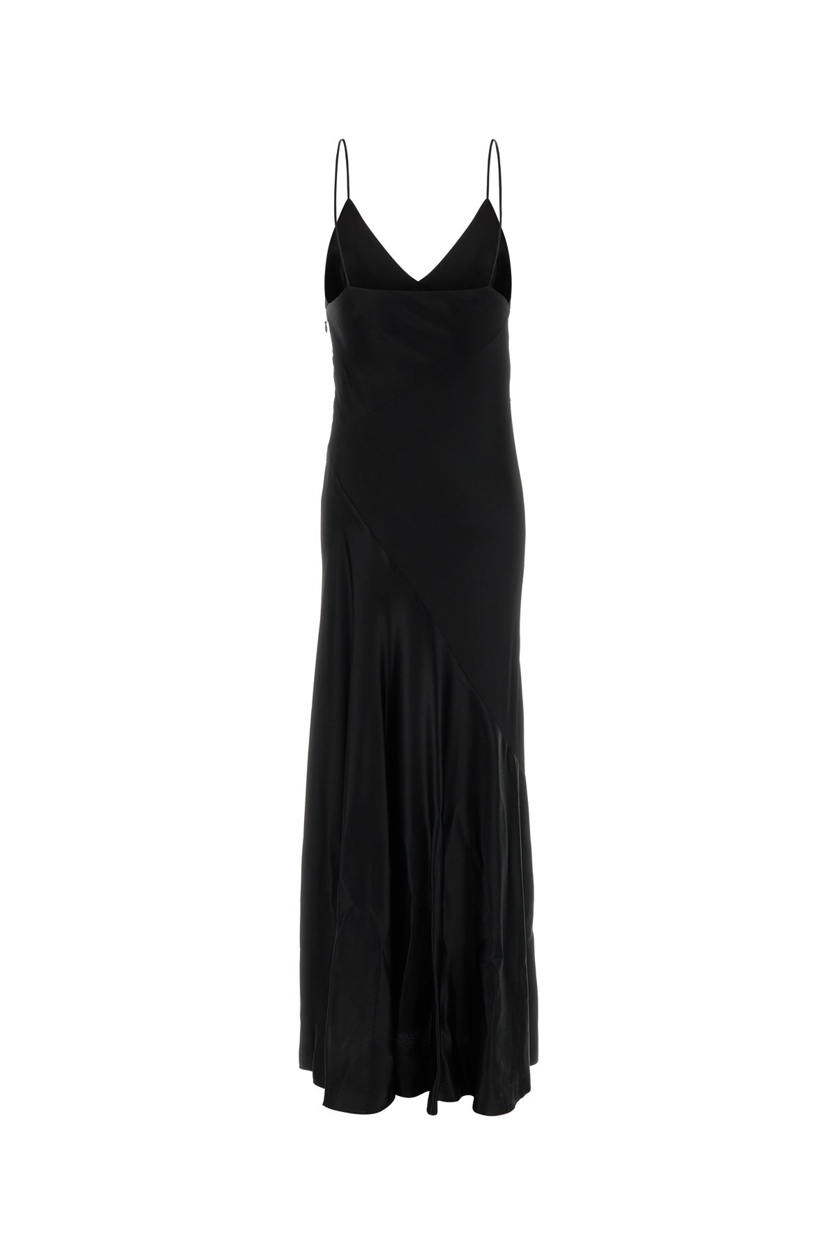 ALBERTA FERRETTI Abito in raso nero, view 2