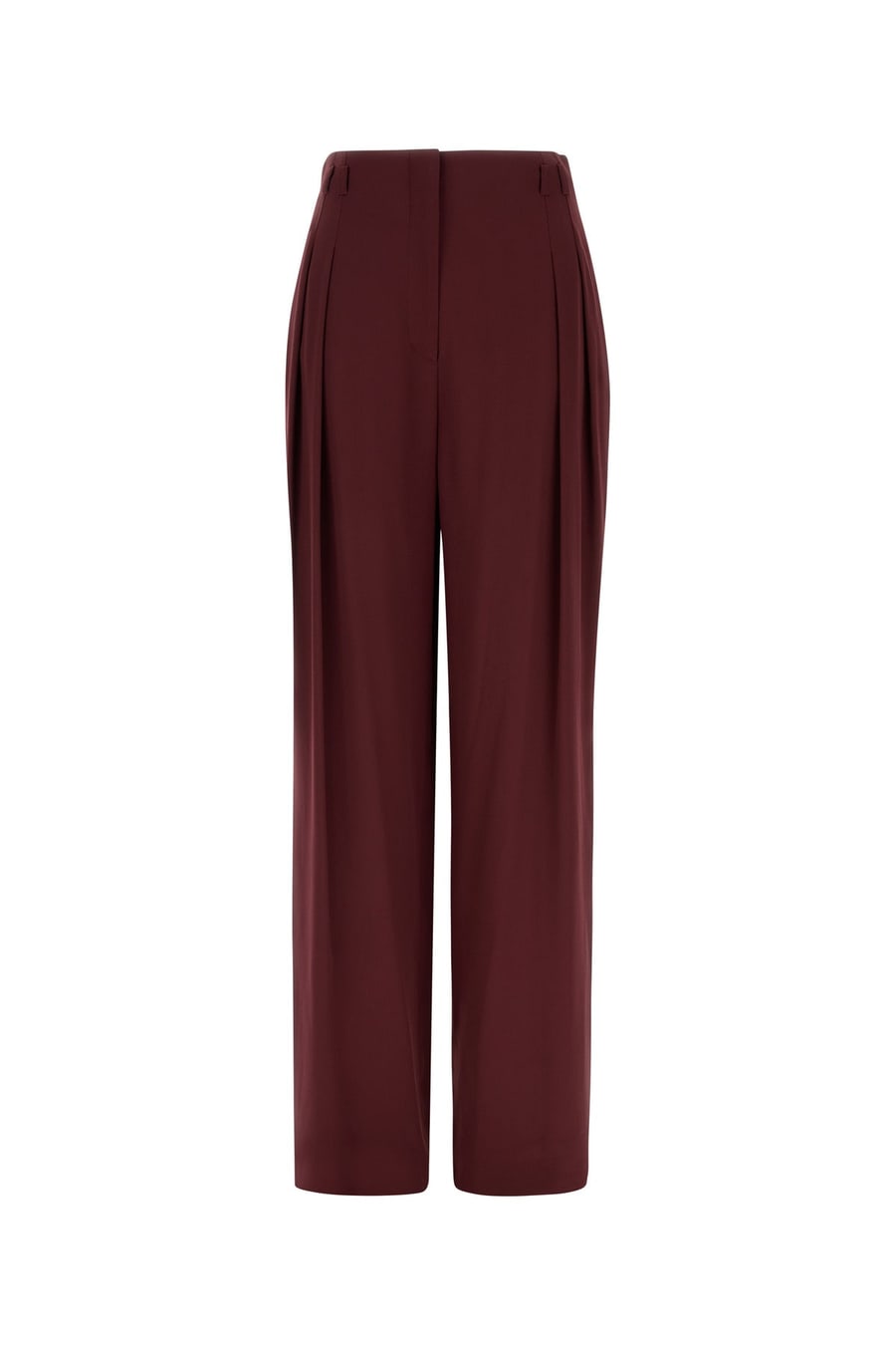 ALBERTA FERRETTI Pantalone dalla gamba ampia in crepe vinaccia