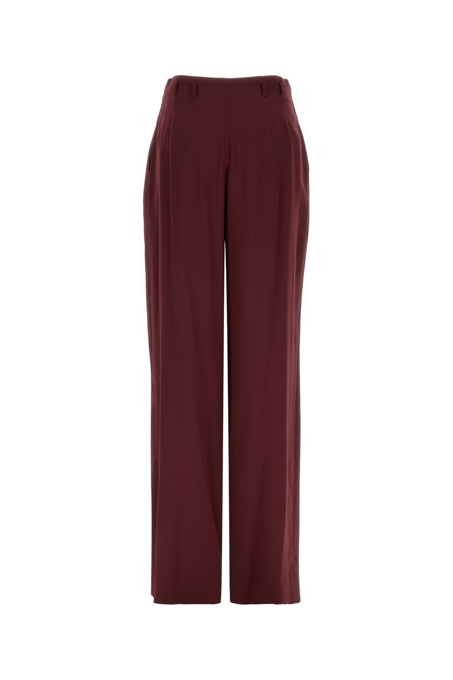ALBERTA FERRETTI Pantalone dalla gamba ampia in crepe vinaccia, view 2