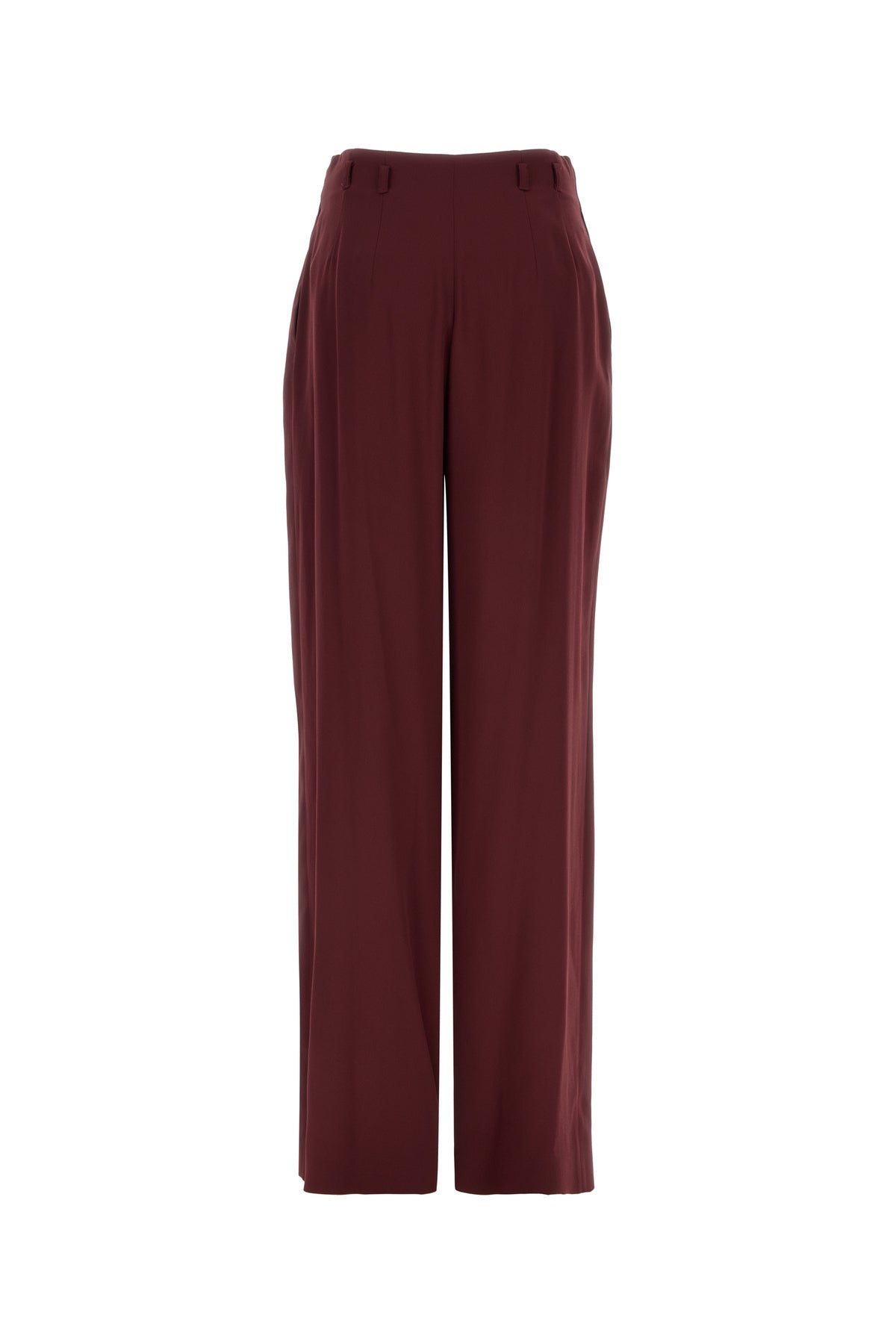 ALBERTA FERRETTI Pantalone dalla gamba ampia in crepe vinaccia, view 2