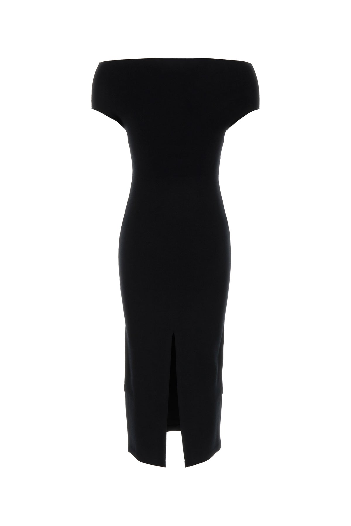 ALBERTA FERRETTI Abito a spalle scoperte in jersey nero, view 2