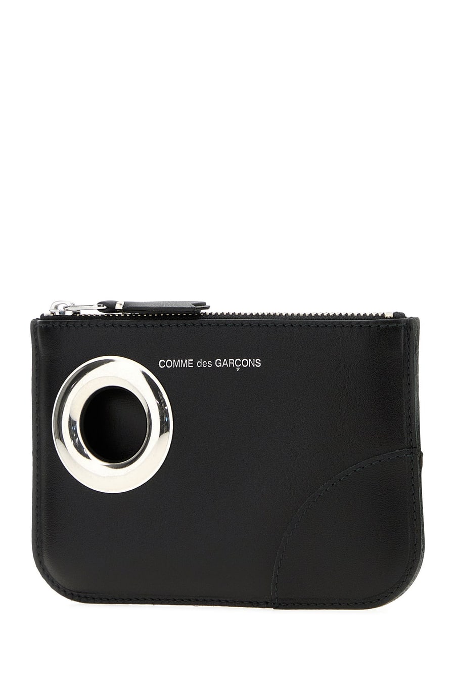 COMME DES GARCONS Porta monete in pelle nera, view 2