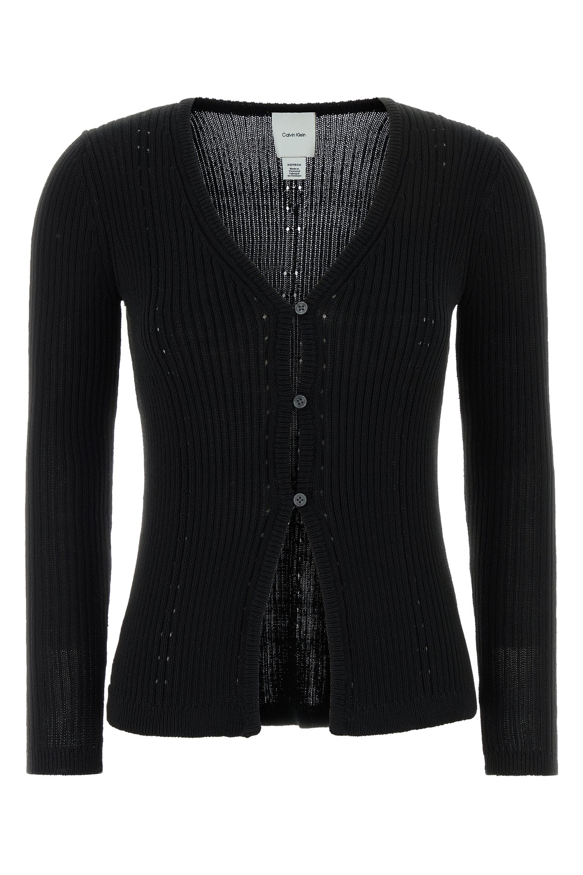 CALVIN KLEIN Cardigan in maglia nera