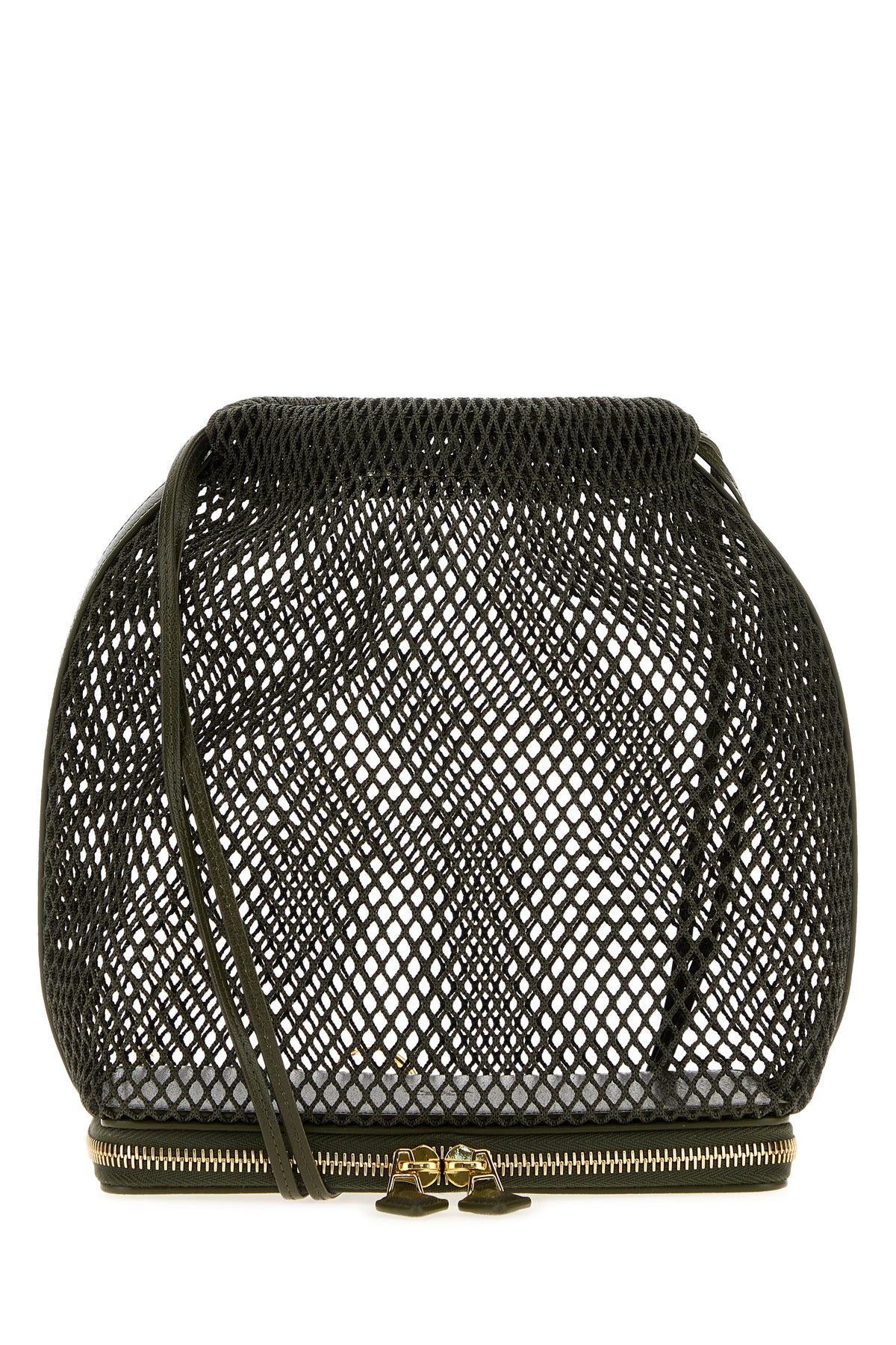 Alaïa Borsa a secchiello Le Pochon in rete verde oliva
