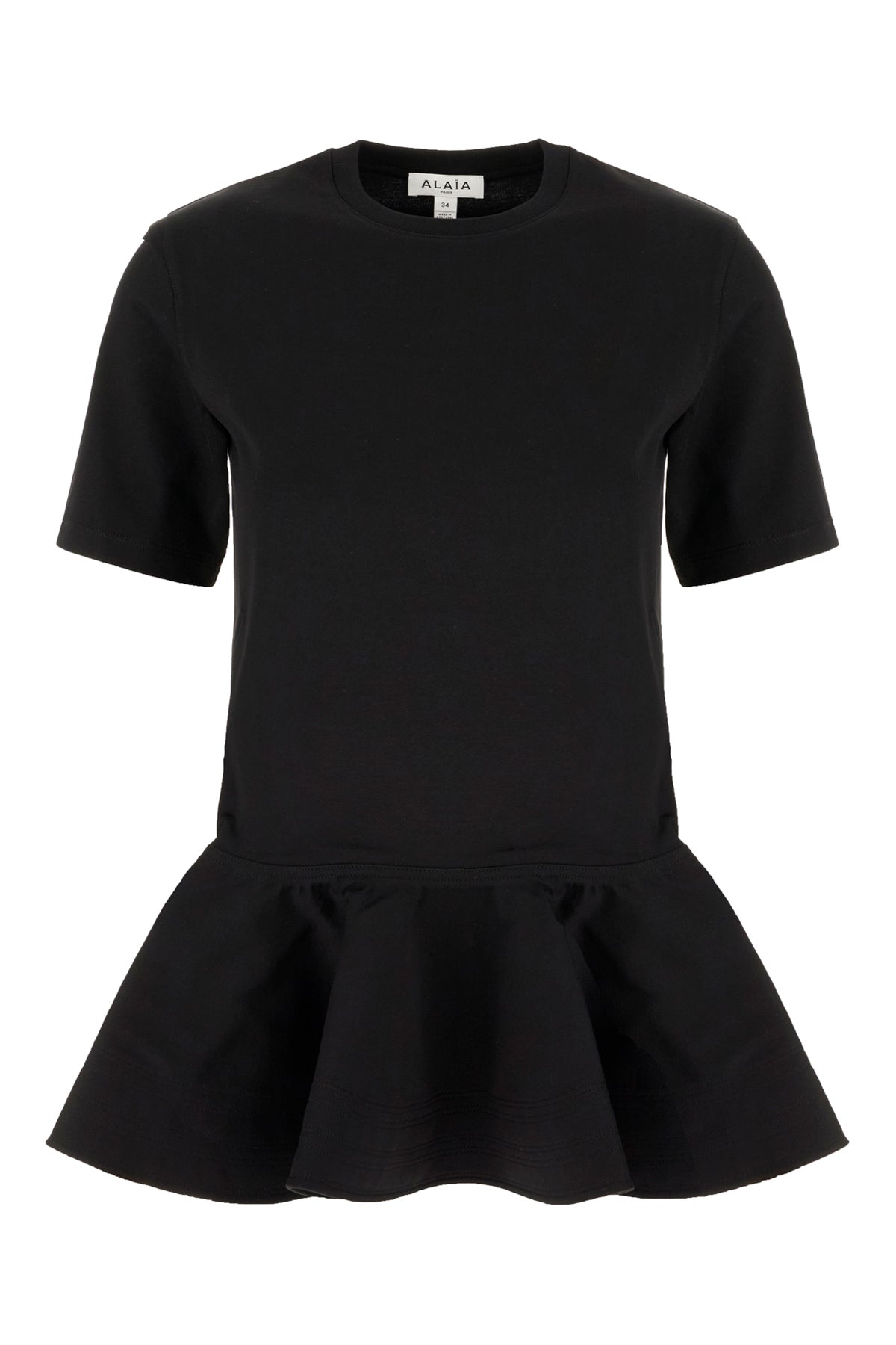 Alaïa T-shirt in cotone nero