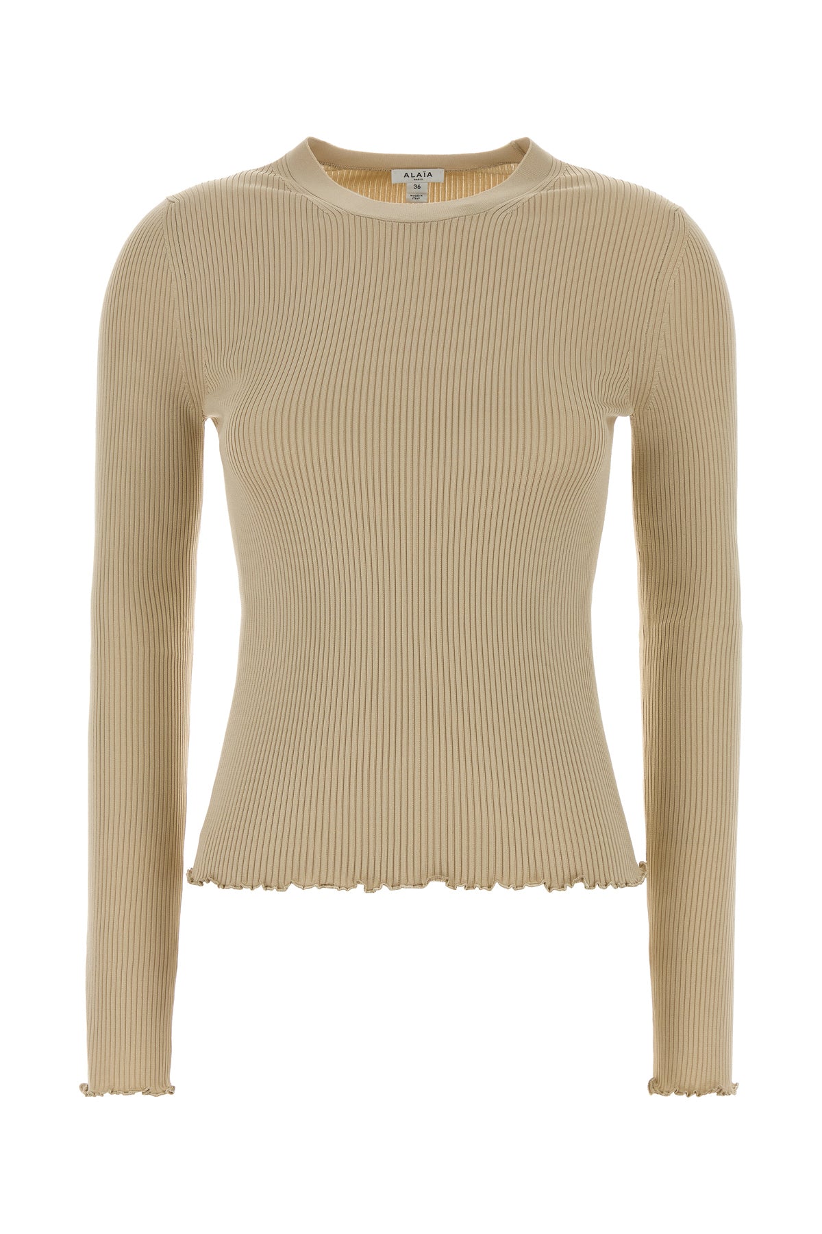 Alaïa Top in maglia sabbia