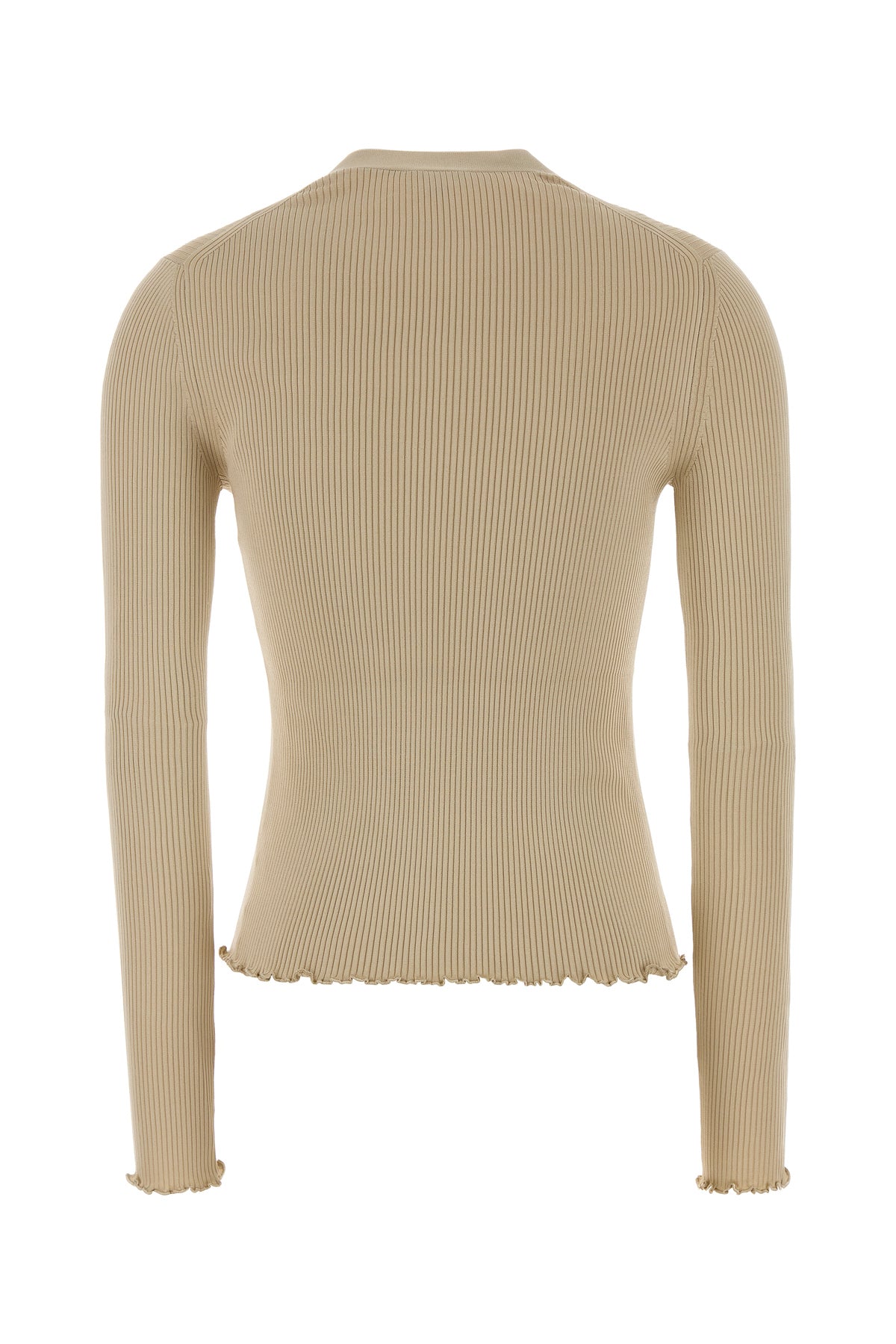 Alaïa Top in maglia sabbia, view 2