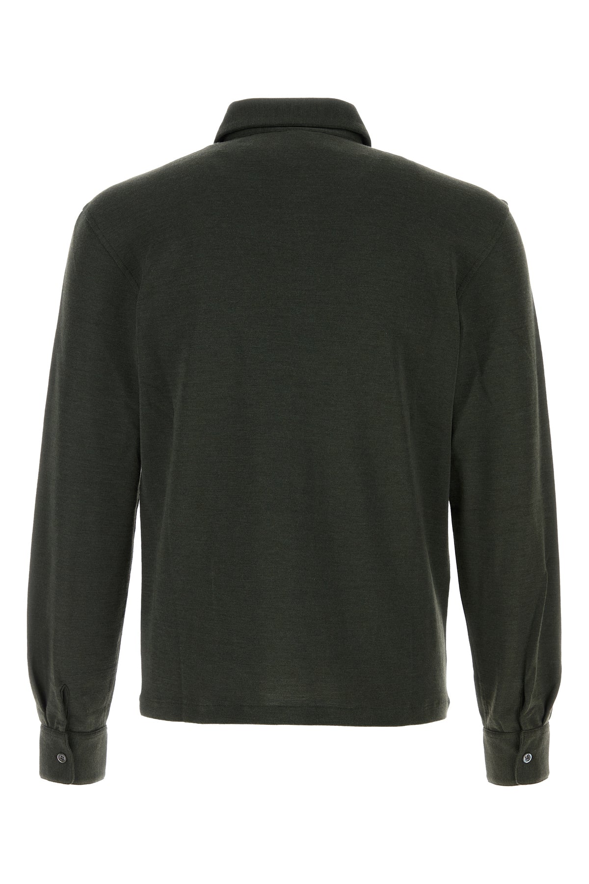 The Row Polo Reyes in maglia verde scuro, view 2