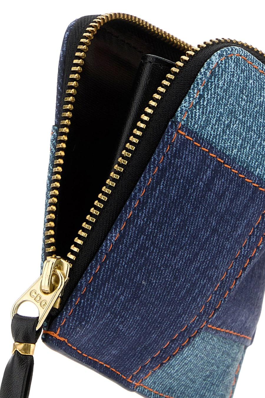 COMME DES GARCONS Porta monete in denim bicolor, view 4