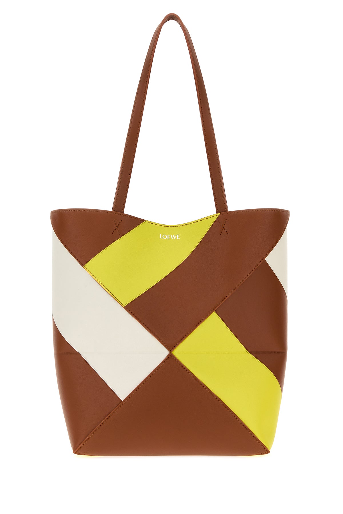 Loewe Borsa shopping Puzzle Fold in pelle multicolor