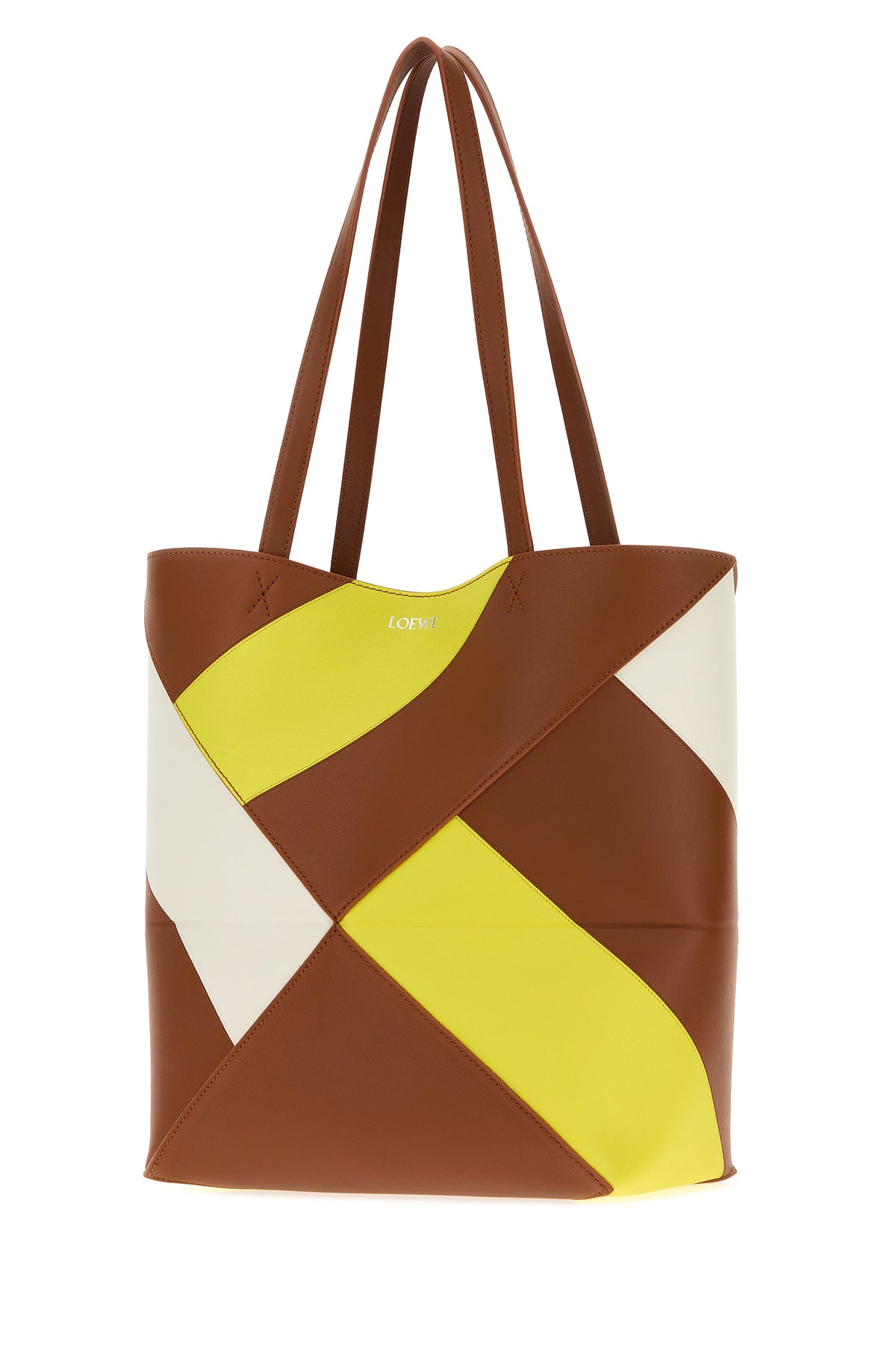 Loewe Borsa shopping Puzzle Fold in pelle multicolor, view 2