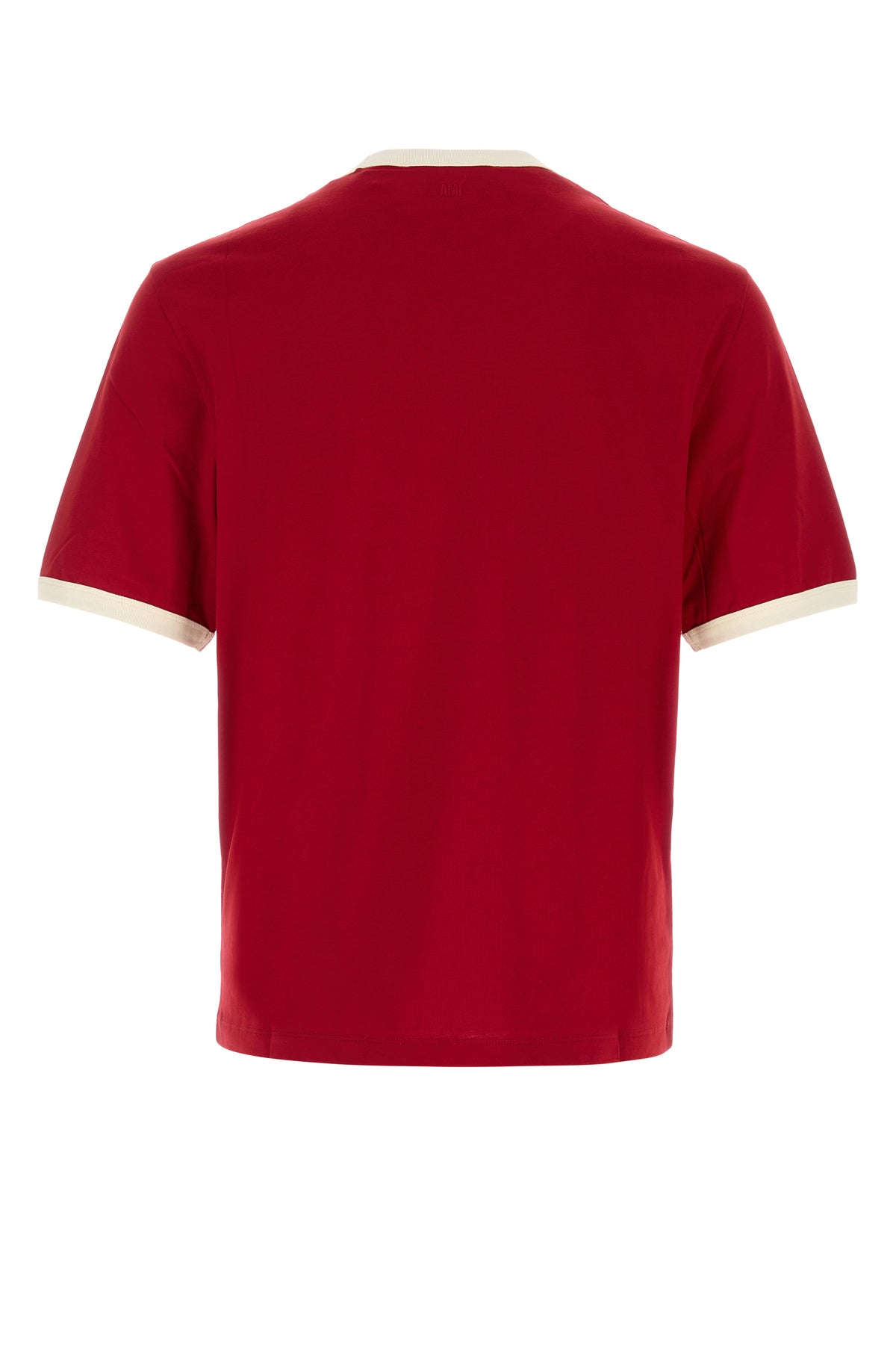 AMI T-shirt in cotone rossa, view 2