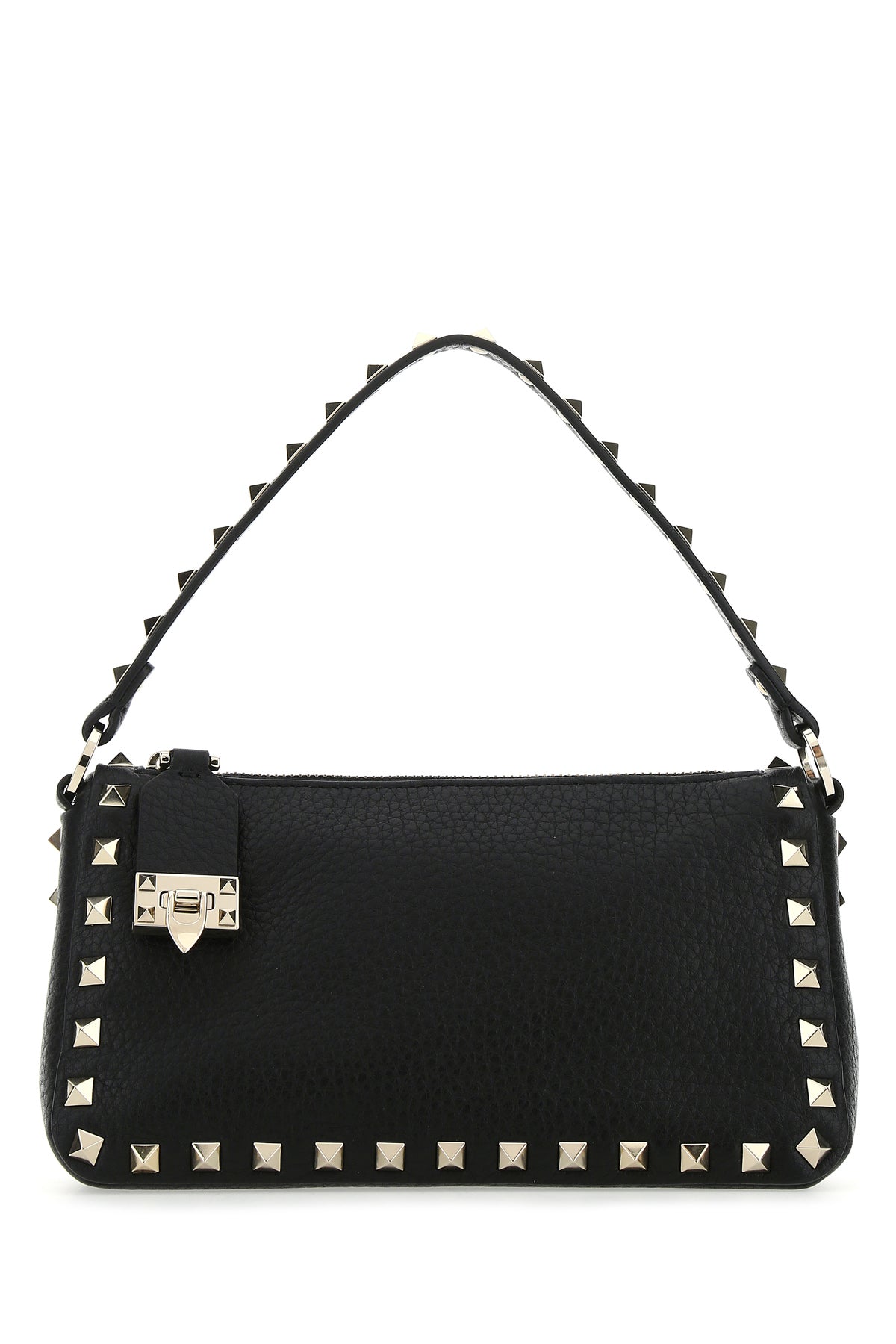 Valentino Garavani Borsa a mano Rockstud piccola in pelle nera
