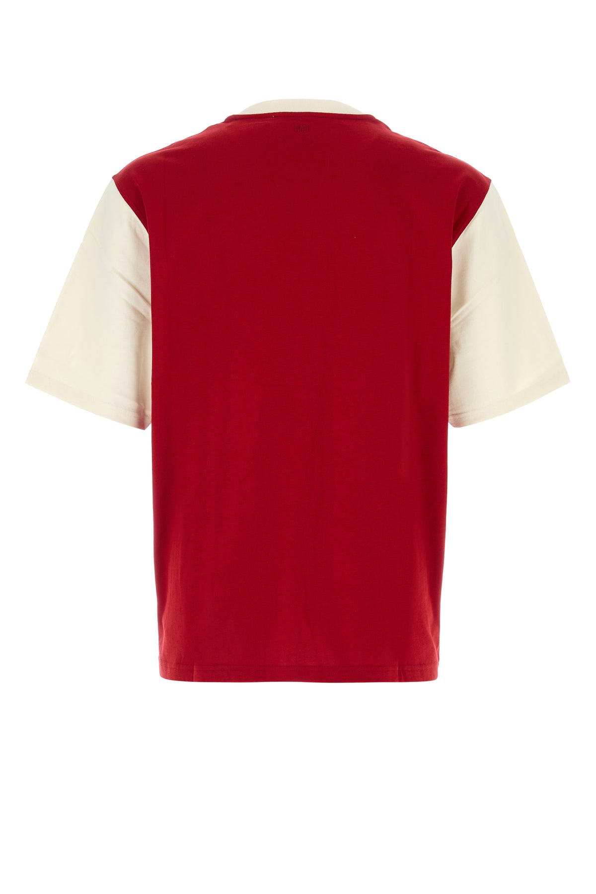 AMI T-shirt in cotone rosso, view 2