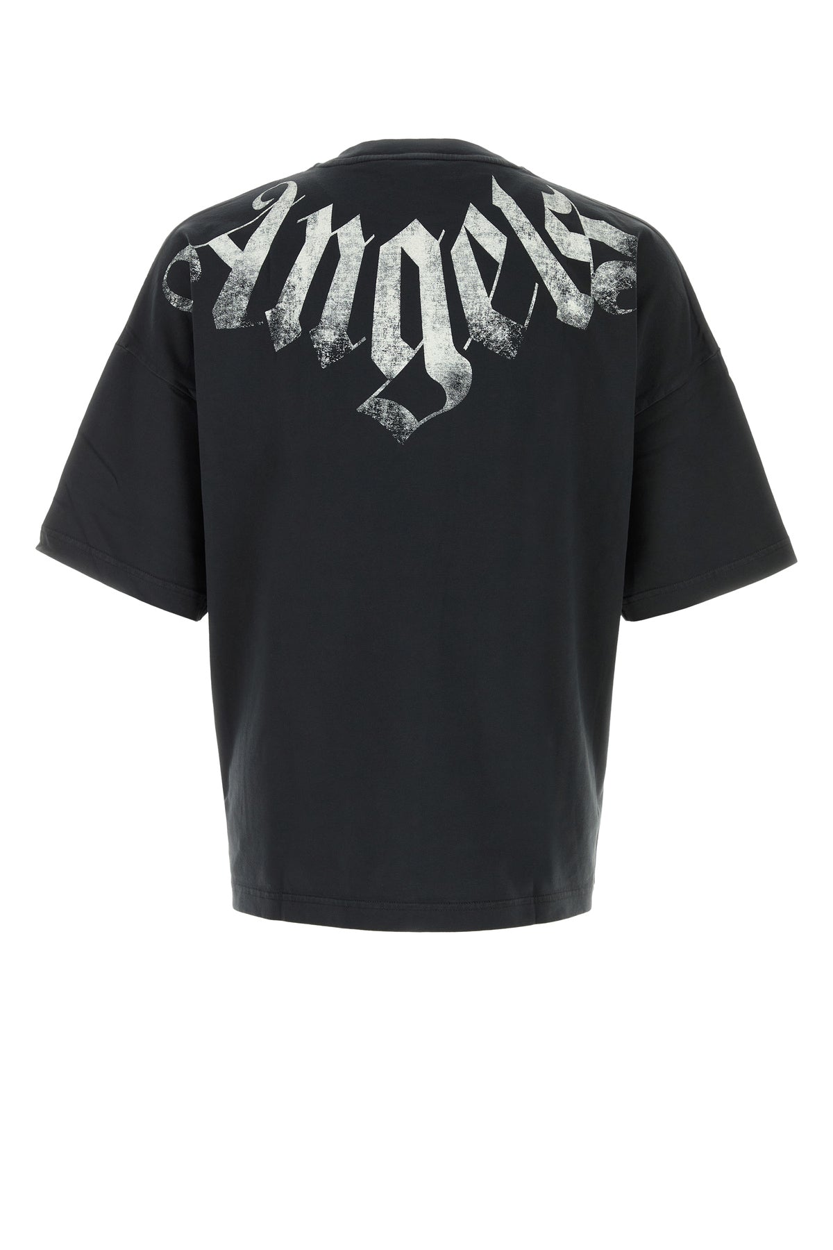 Palm Angels T-shirt oversize in cotone nero, view 2