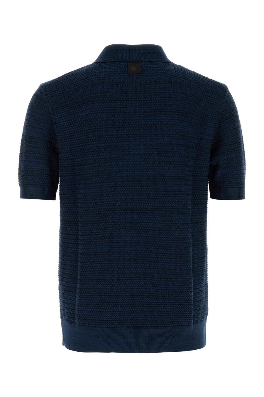Etro Polo in cotone blu navy, view 2