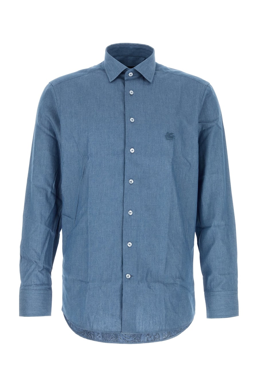Etro Camicia in chambray avio