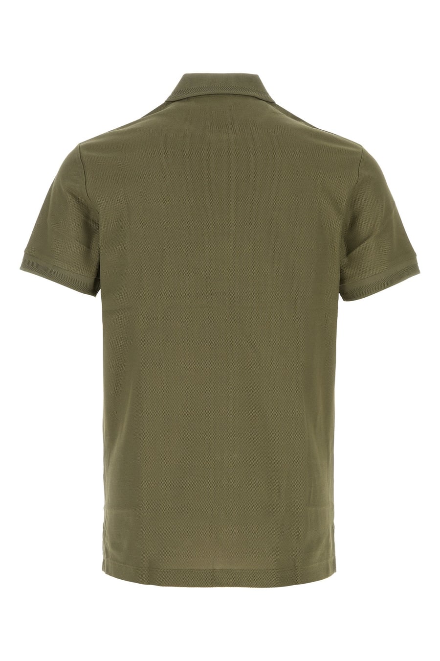 Burberry Polo in piquet verde militare, view 2