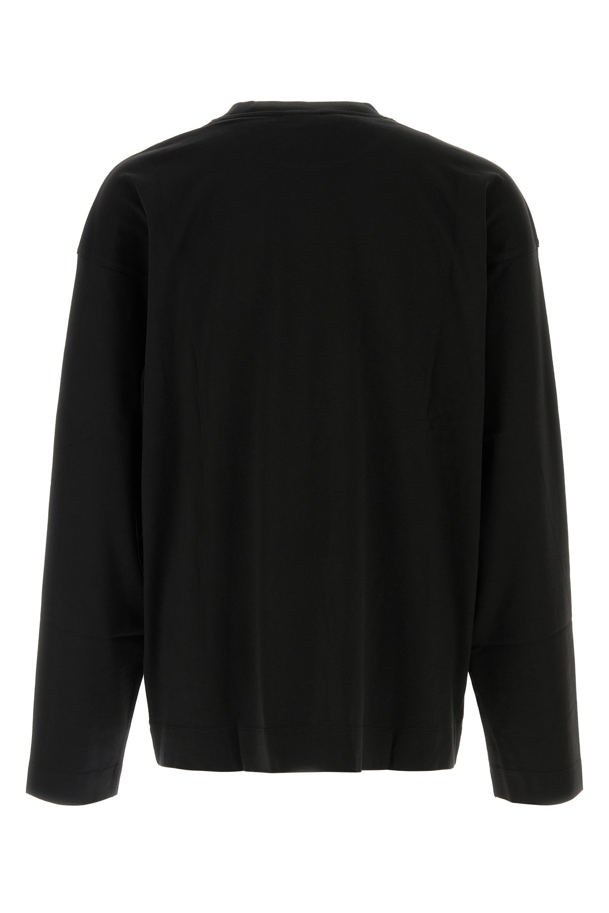 Dries Van Noten T-shirt Hegland oversize in cotone nero, view 2