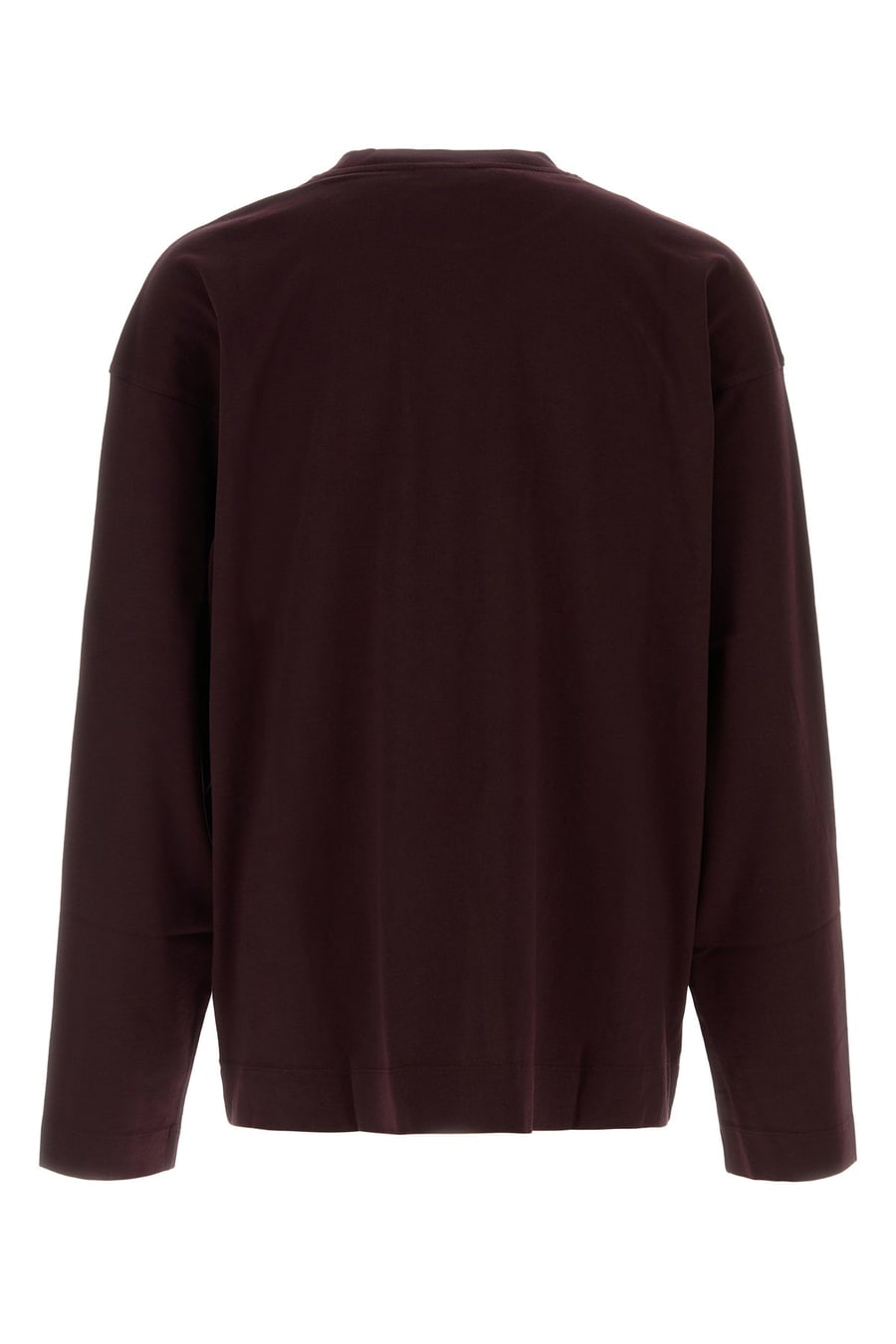 Dries Van Noten T-shirt Hegland oversize in cotone vinaccia, view 2