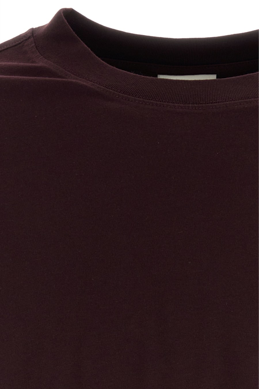 Dries Van Noten T-shirt Hegland oversize in cotone vinaccia, view 3