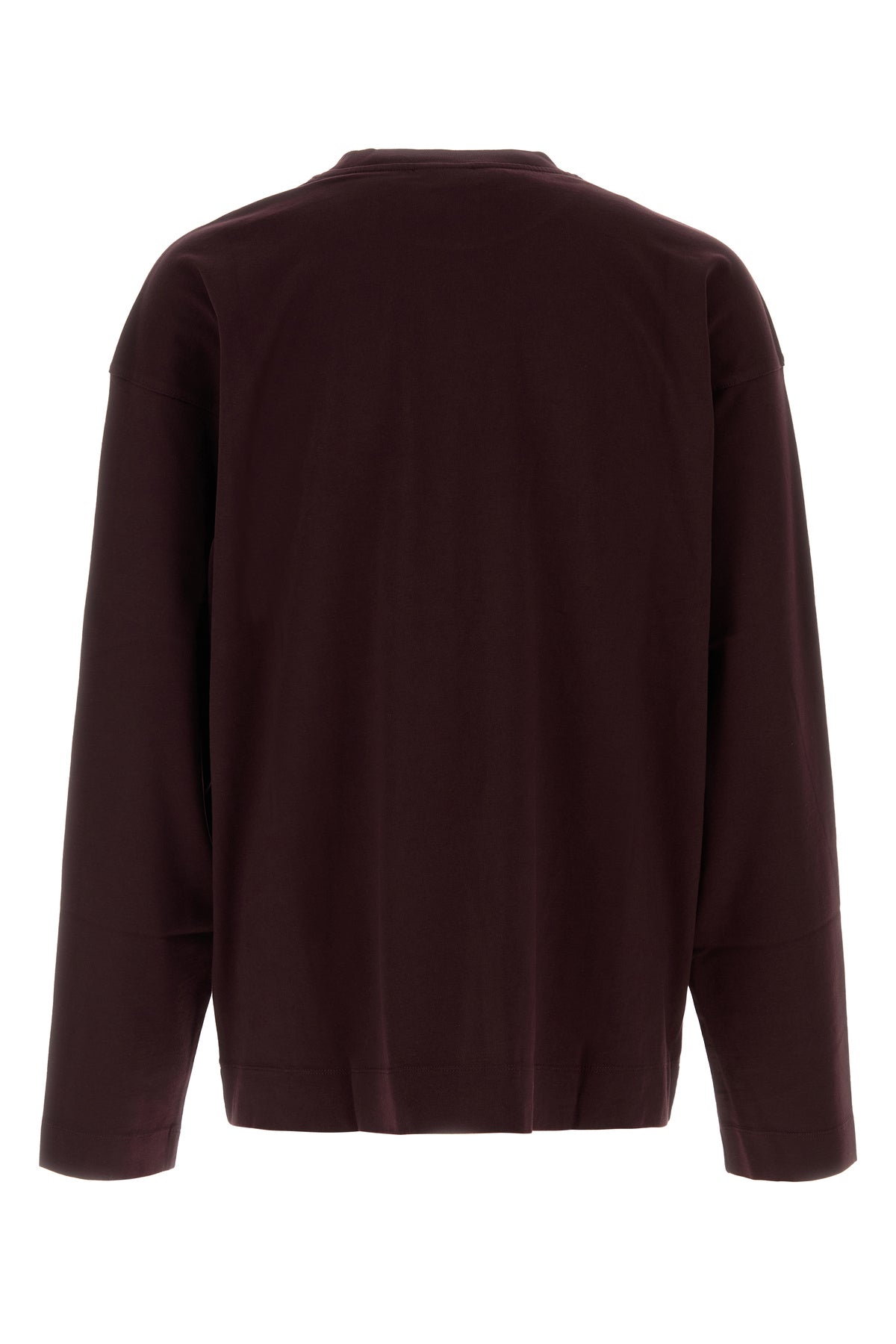 Dries Van Noten T-shirt Hegland oversize in cotone vinaccia, view 2