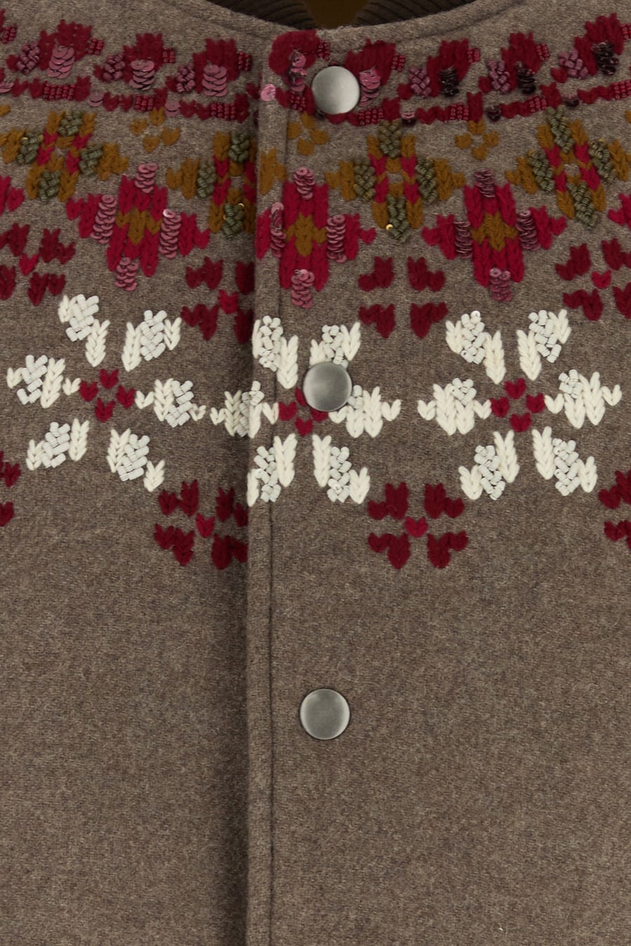 Dries Van Noten Bomber Valtor in misto lana fango, view 3