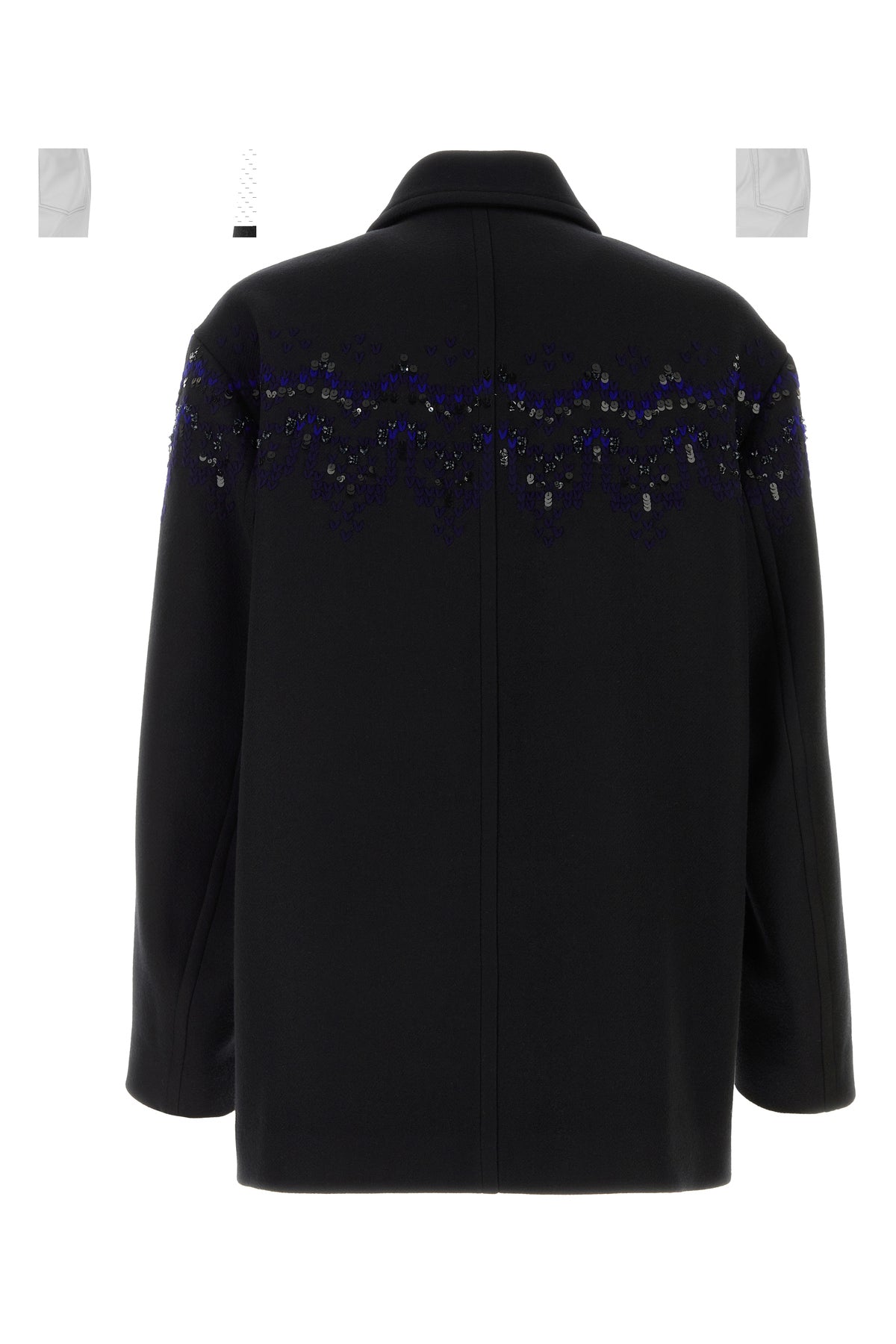 Dries Van Noten Cappotto Randale in misto lana nera, view 2