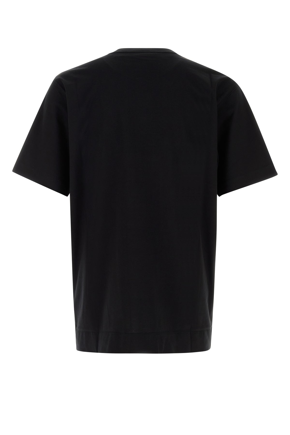 Dries Van Noten T-shirt Heer oversize in cotone nero, view 2