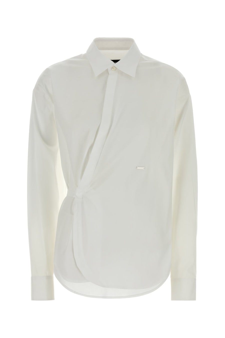 Dsquared2 Camicia in popeline stretch bianco
