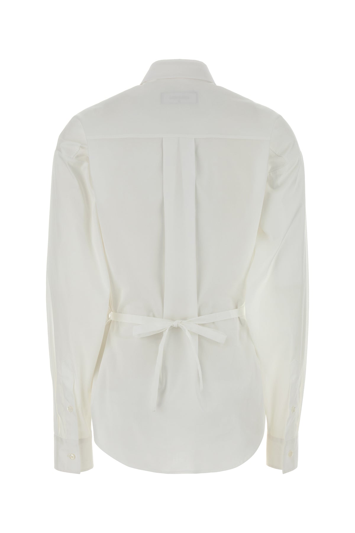 Dsquared2 Camicia in popeline stretch bianco, view 2