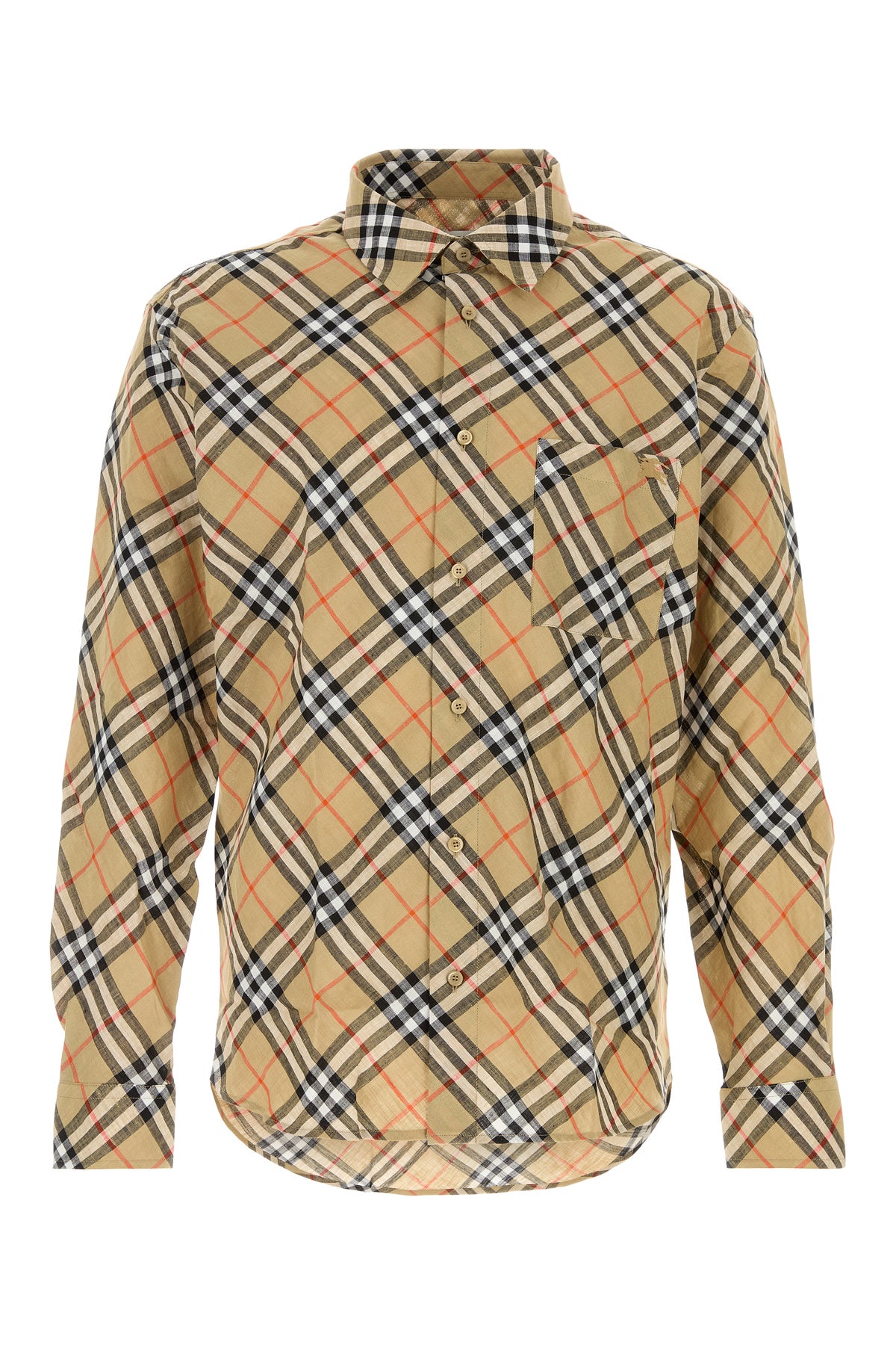 Burberry Camicia in lino ricamato