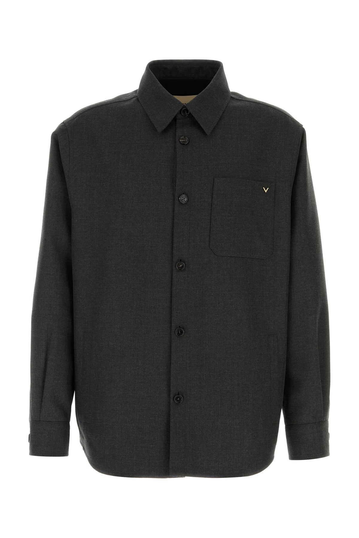 Valentino Garavani Overshirt in gabardine grafite