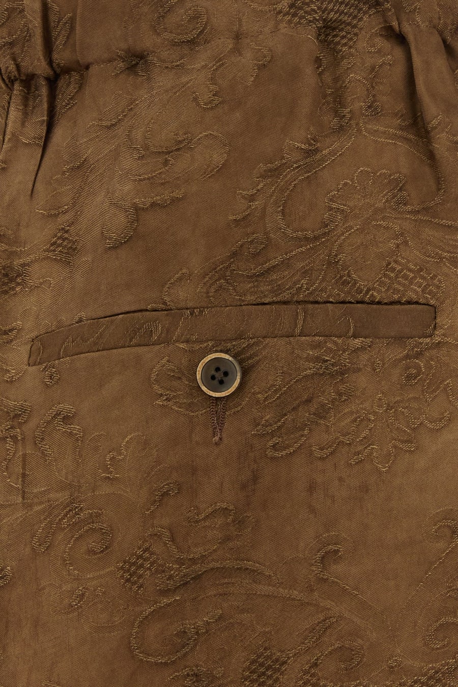 UMA WANG Pantalone dalla gamba ampia Poetic in misto viscosa biscotto, view 3