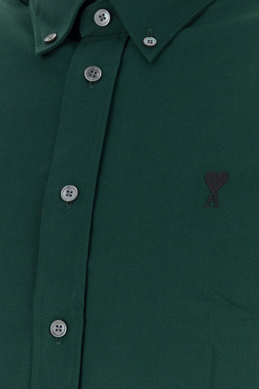 AMI Camicia in oxford verde bottiglia, view 3