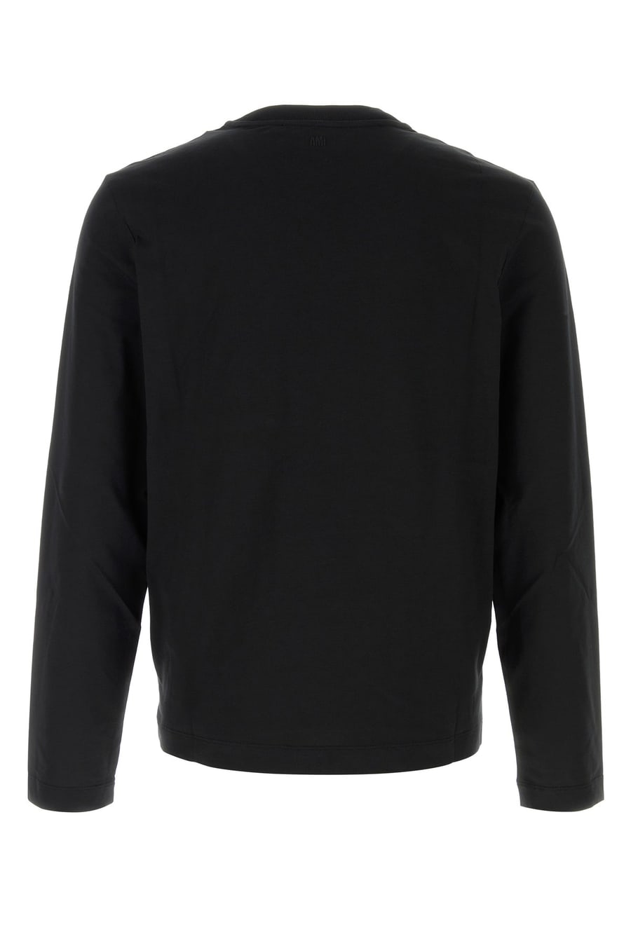 AMI T-shirt in cotone nero, view 2