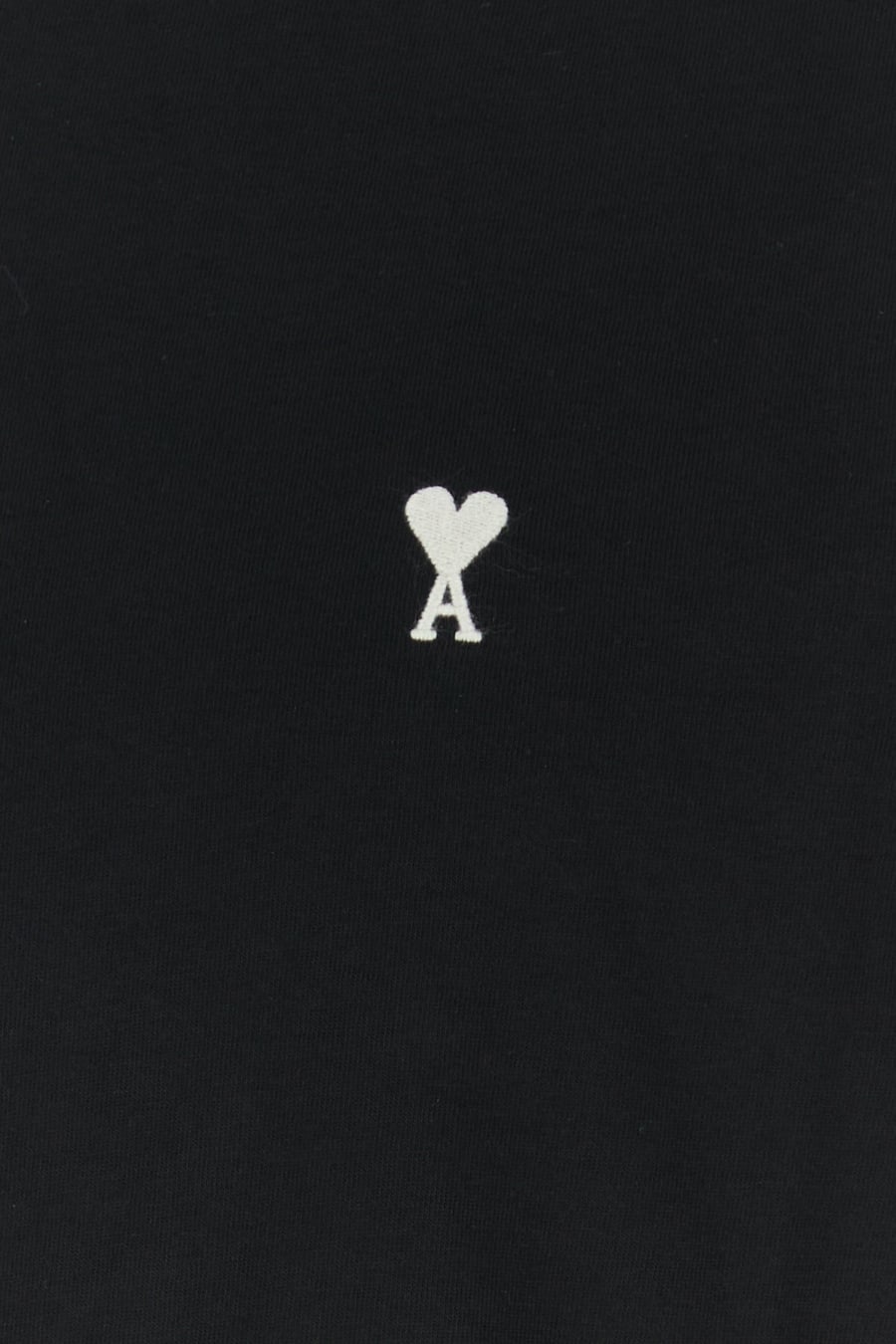 AMI T-shirt in cotone nero, view 3