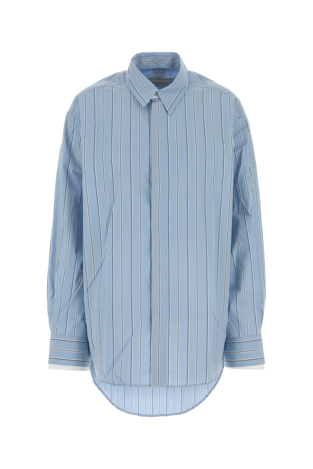 AMI Camicia oversize in popeline ricamato