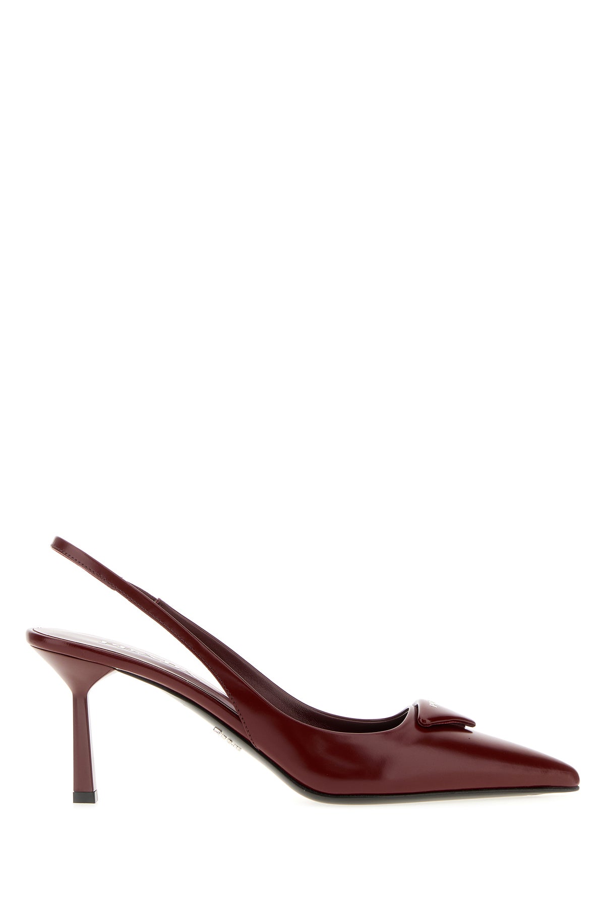 Prada Scarpe con tacco in pelle bordeaux