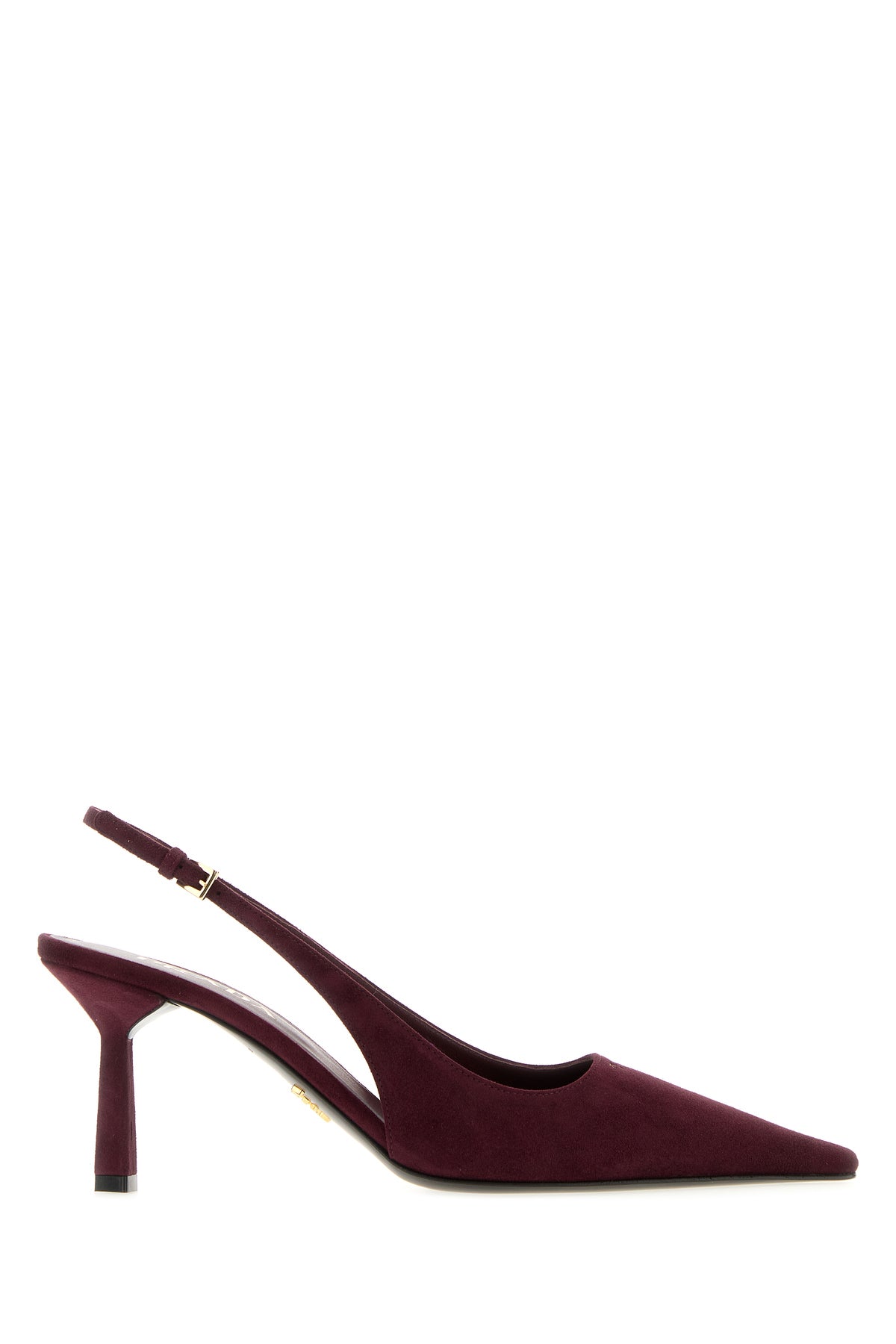 Prada Scarpe con tacco in pelle scamosciata melanzana