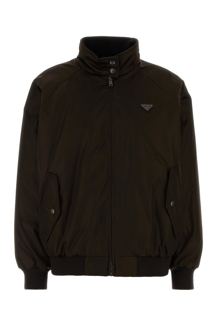 Prada Bomber in Re-Nylon marrone