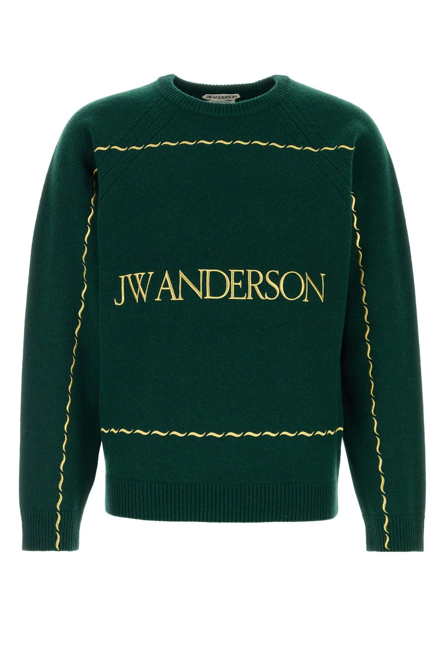 JW Anderson Maglione in lana verde bottiglia