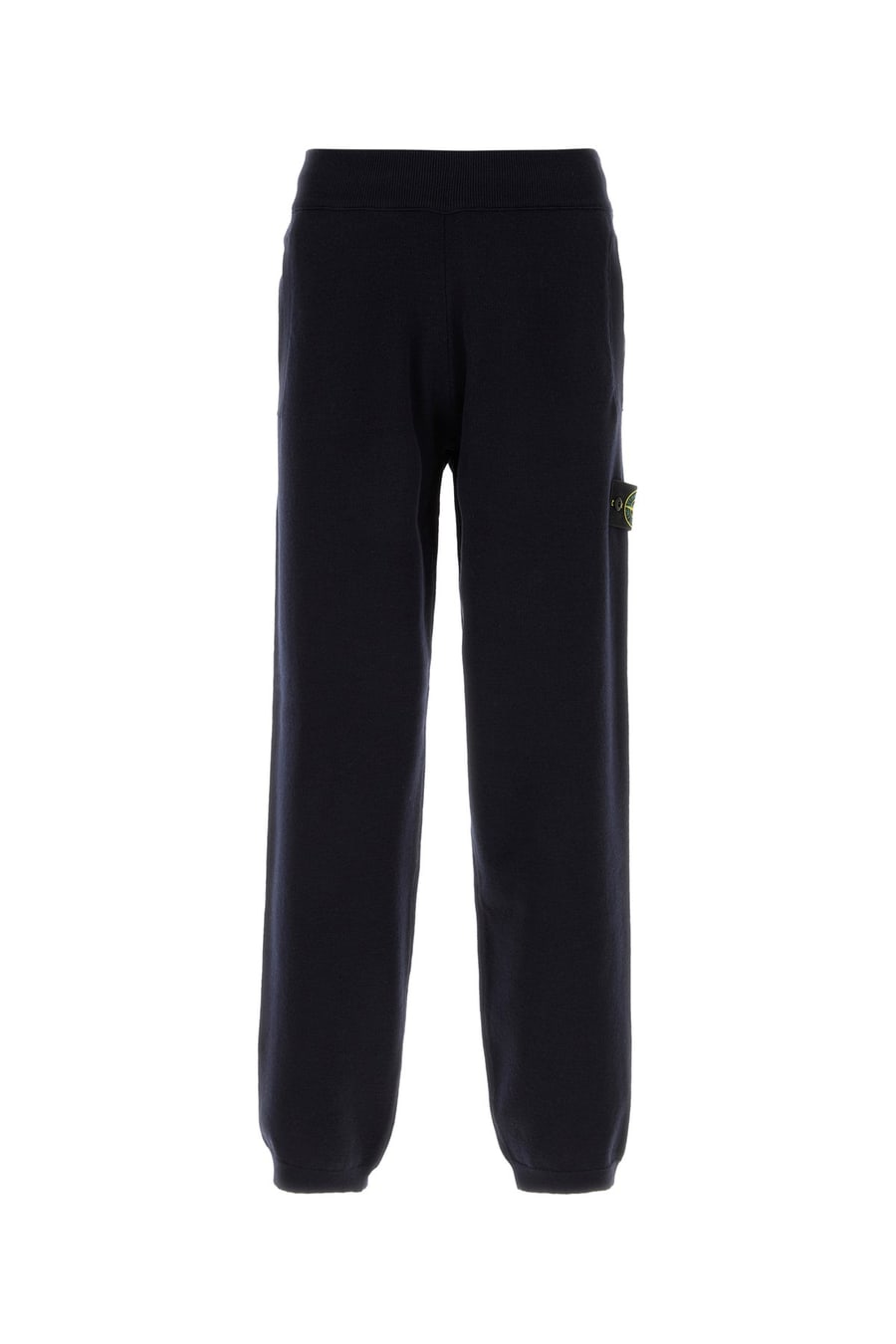 Stone Island Pantalone jogging in misto lana blu notte
