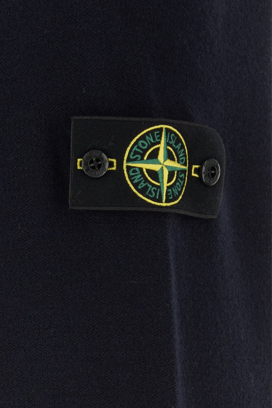 Stone Island Pantalone jogging in misto lana blu notte, view 3