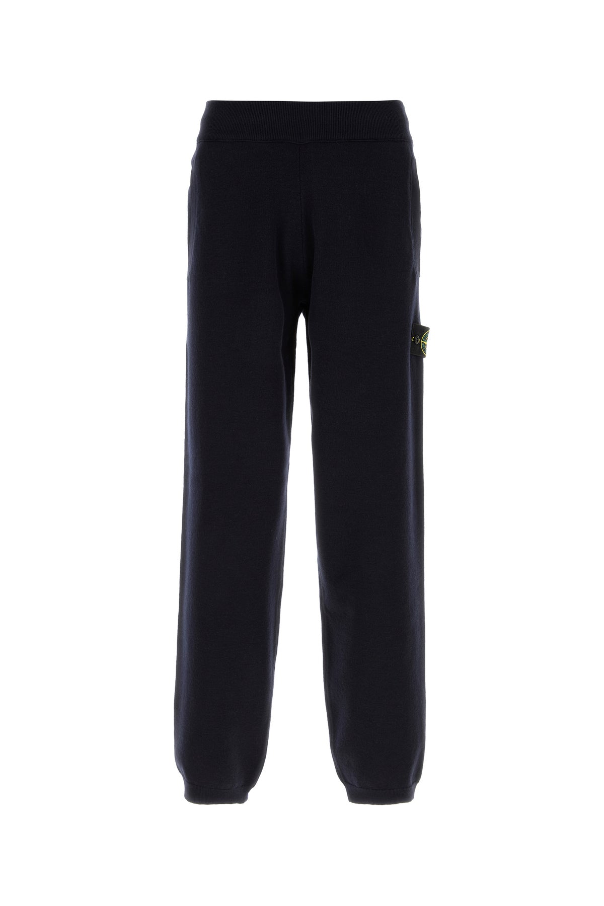 Stone Island Pantalone jogging in misto lana blu notte