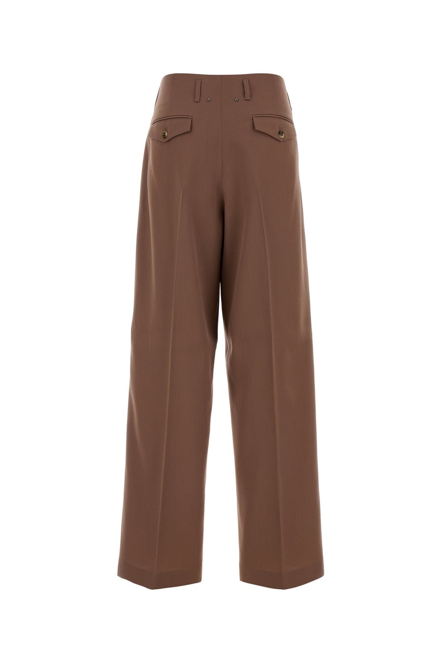 Golden Goose Pantalone dalla gamba ampia in lana rosa antico, view 2