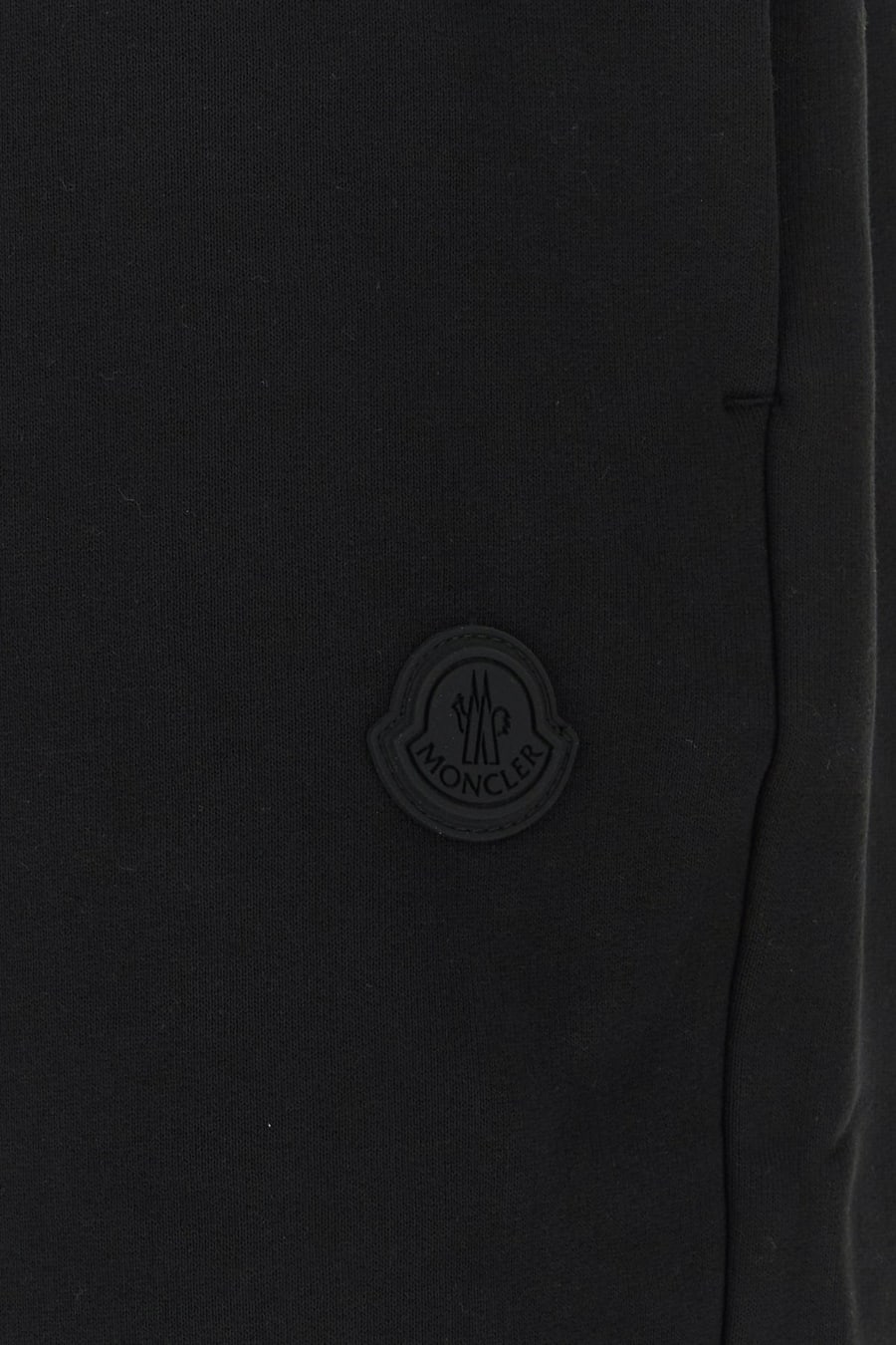 Moncler Pantalone jogging in cotone nero, view 3