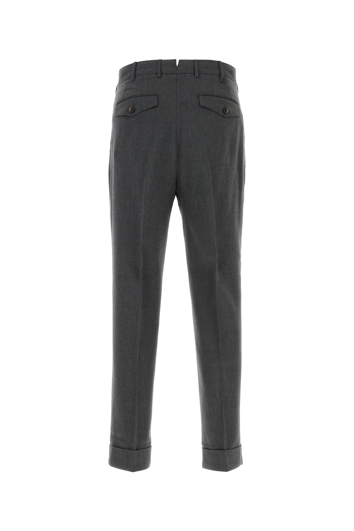 PT Torino Pantalone in misto cotone grigio scuro, view 2