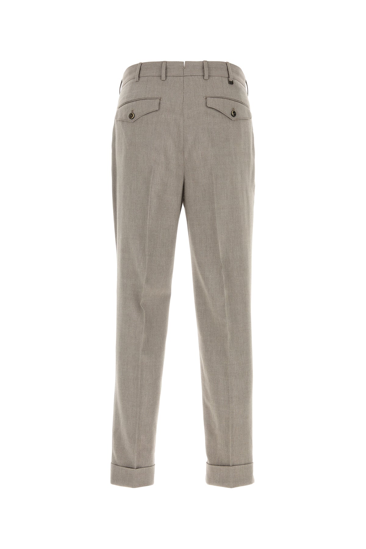 PT Torino Pantalone in misto cotone tortora, view 2